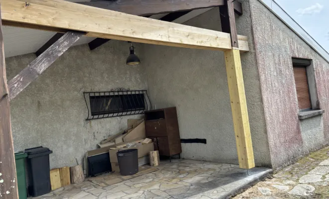 Remplacement poteau et renforcement d’une poutre, Bordeaux, WJ Couverture